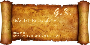 Göbl Kristóf névjegykártya