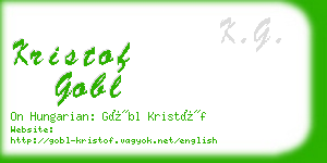 kristof gobl business card